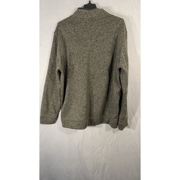 Eddie Bauer Sweater Men Fits XL Dark Gray Radiator Fleece Snap Mock Pullover - Picture 13 of 14